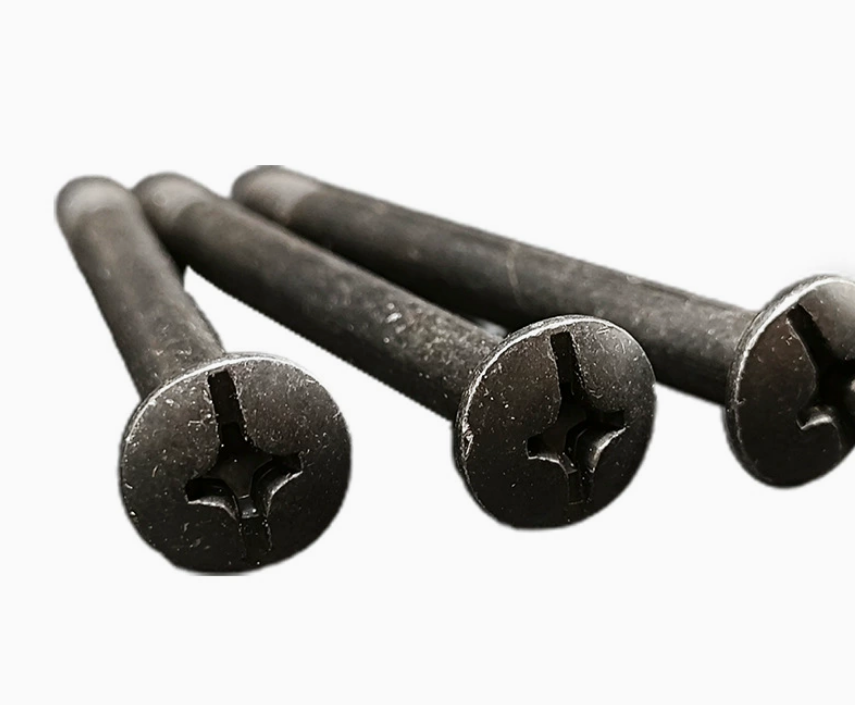 Large Flat Reduced Shank Phillips Black Finish - Standard Fasteners - chinesboltmanufacture.com