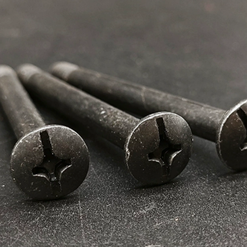 Large Flat Reduced Shank Phillips Black Finish - Standard Fasteners - chinesboltmanufacture.com